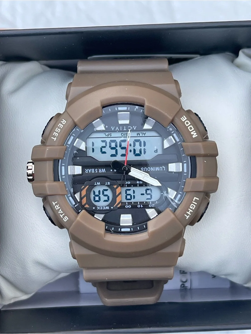 Activa Pixel X Invicta Analog & Digital Men's Watch - 50mm. Brown NEW